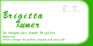 brigitta kumer business card